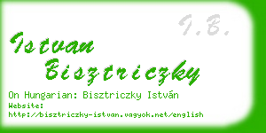 istvan bisztriczky business card